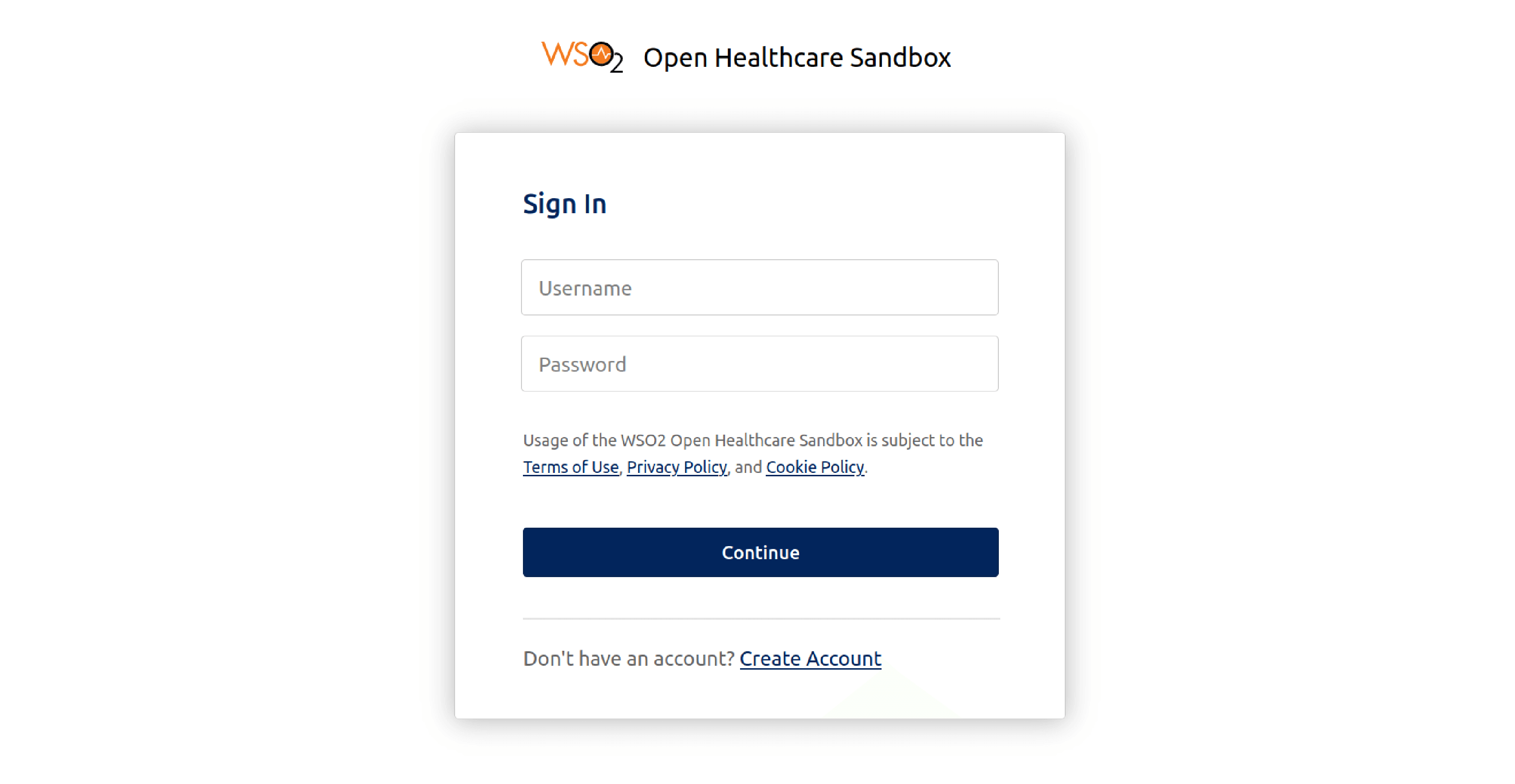 Sign in with the received credentials