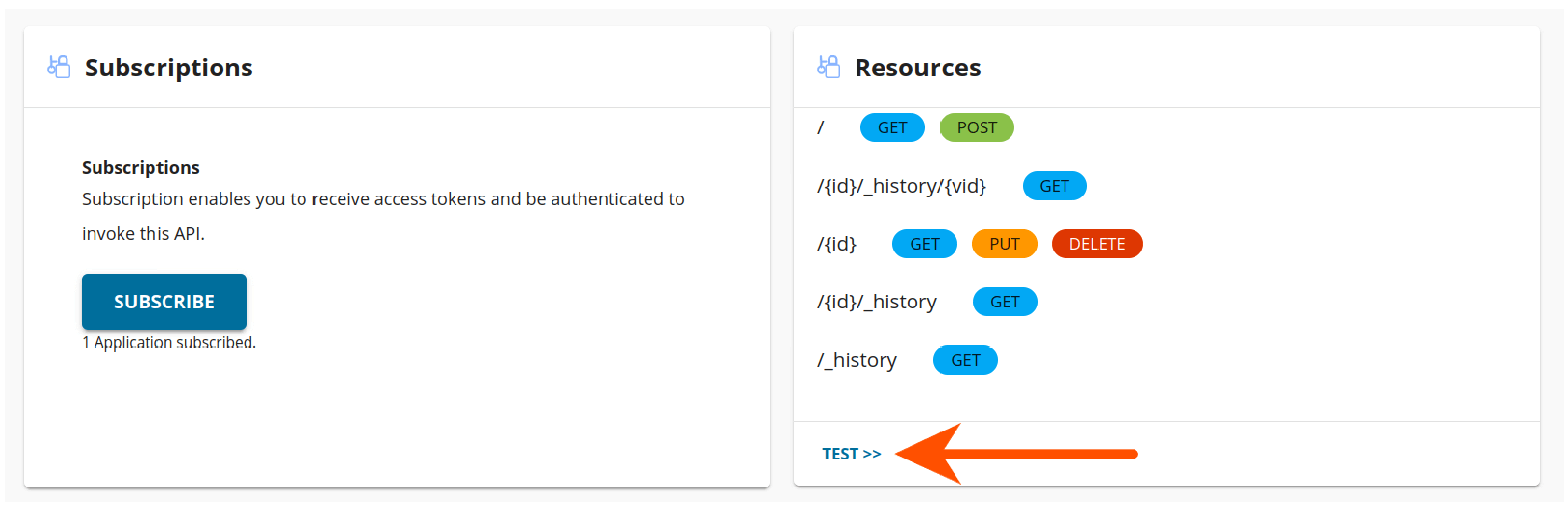 Click on an API and you can see the overview page
