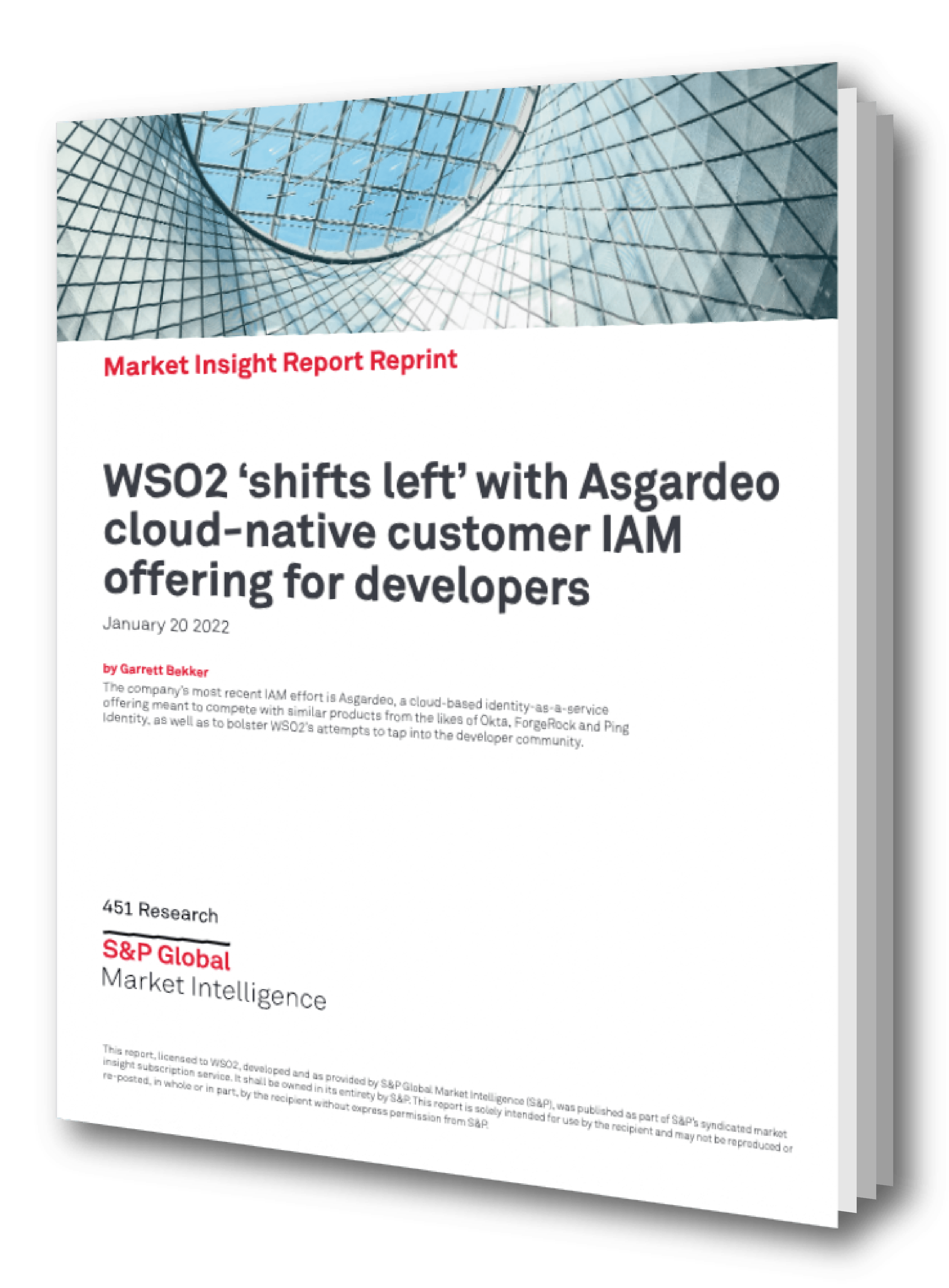 451 Market Insight Report: WSO2 ‘Shifts left’ with Asgardeo cloud native customer IAM offering for developers