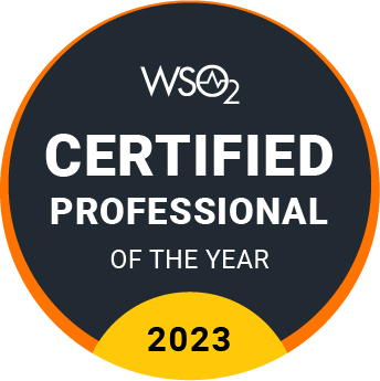 WSO2 Certified Professional of the Year 2023