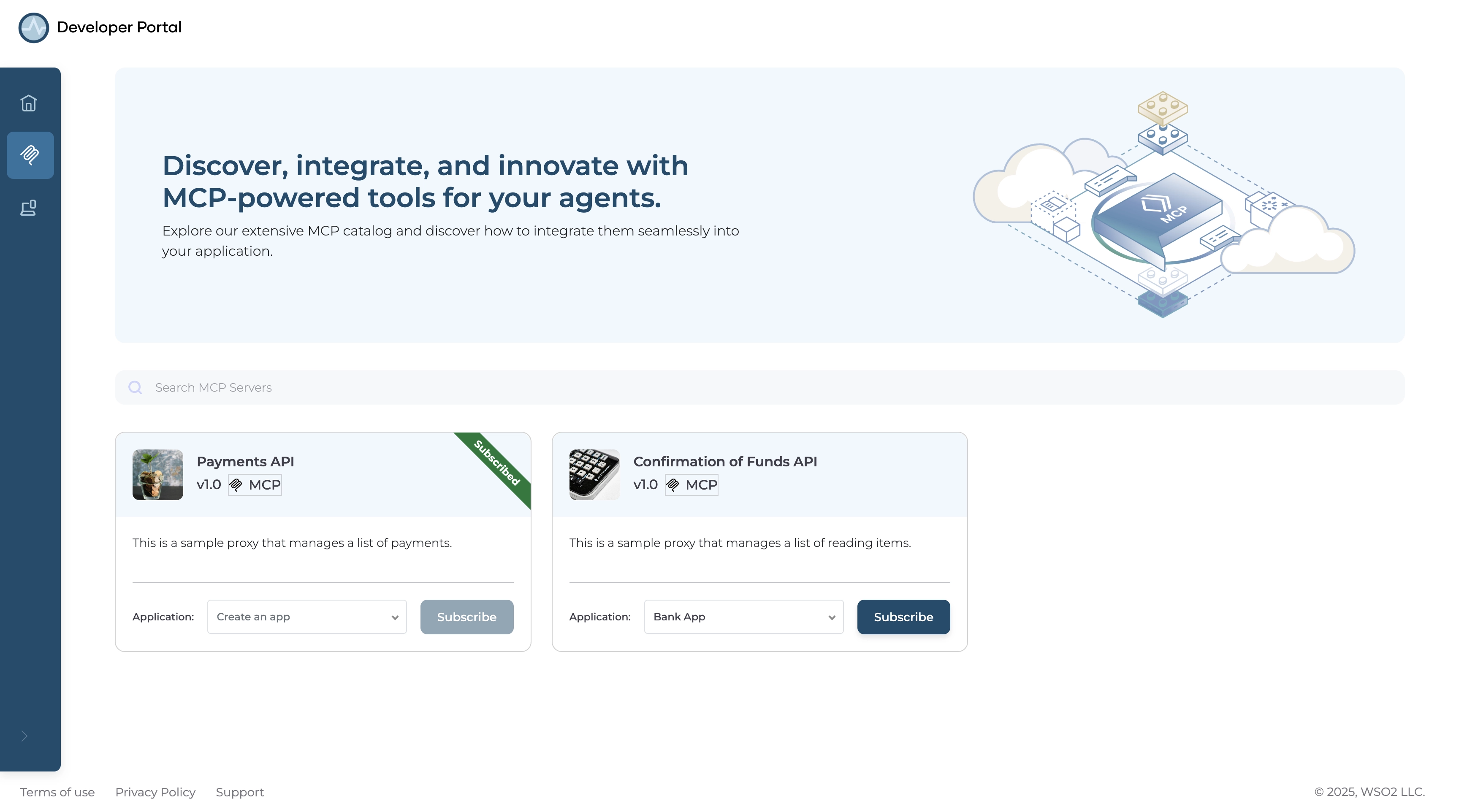 Centralized, searchable catalog