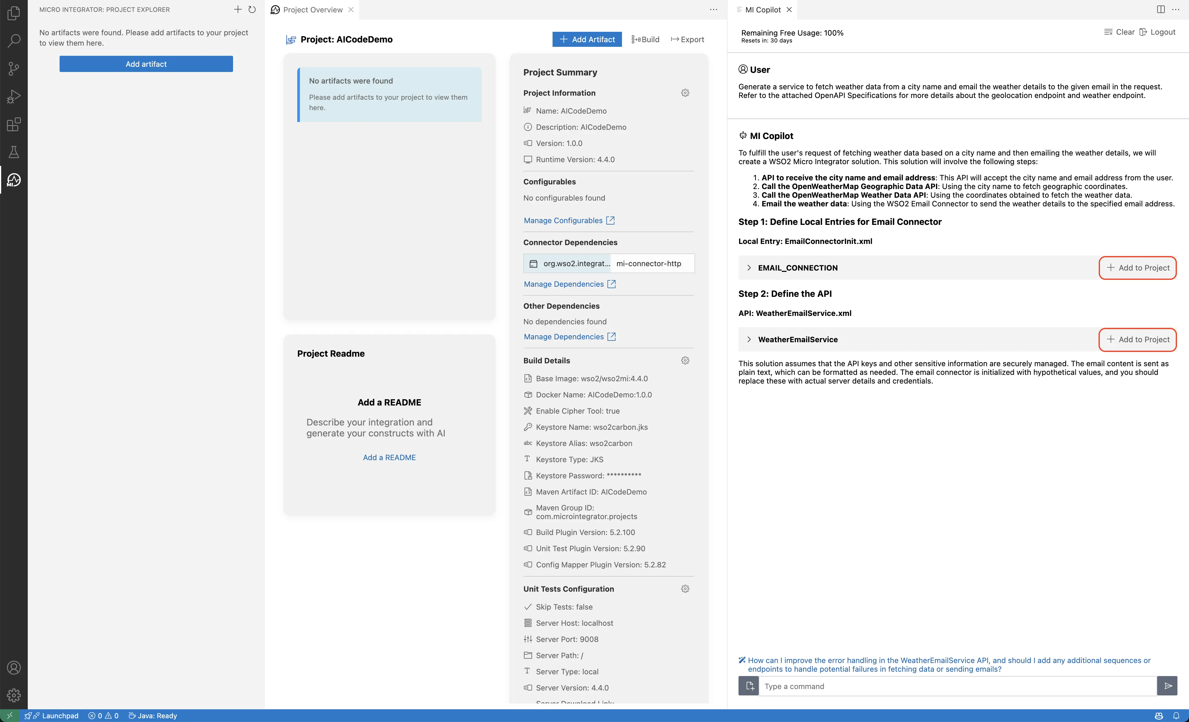 MI Copilot in VS Code