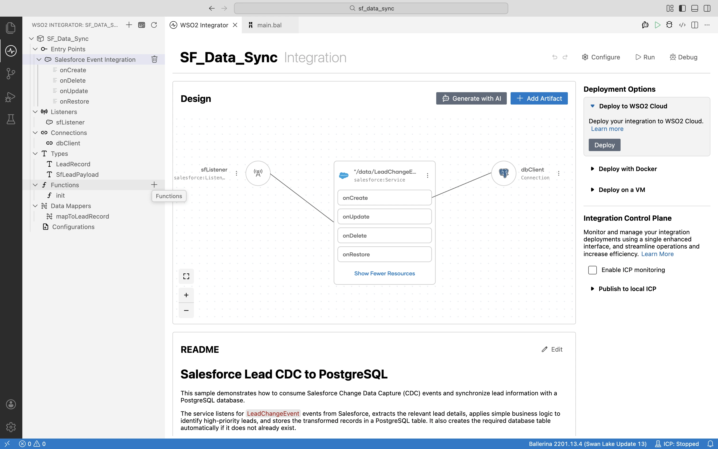 Event-driven integration diagram