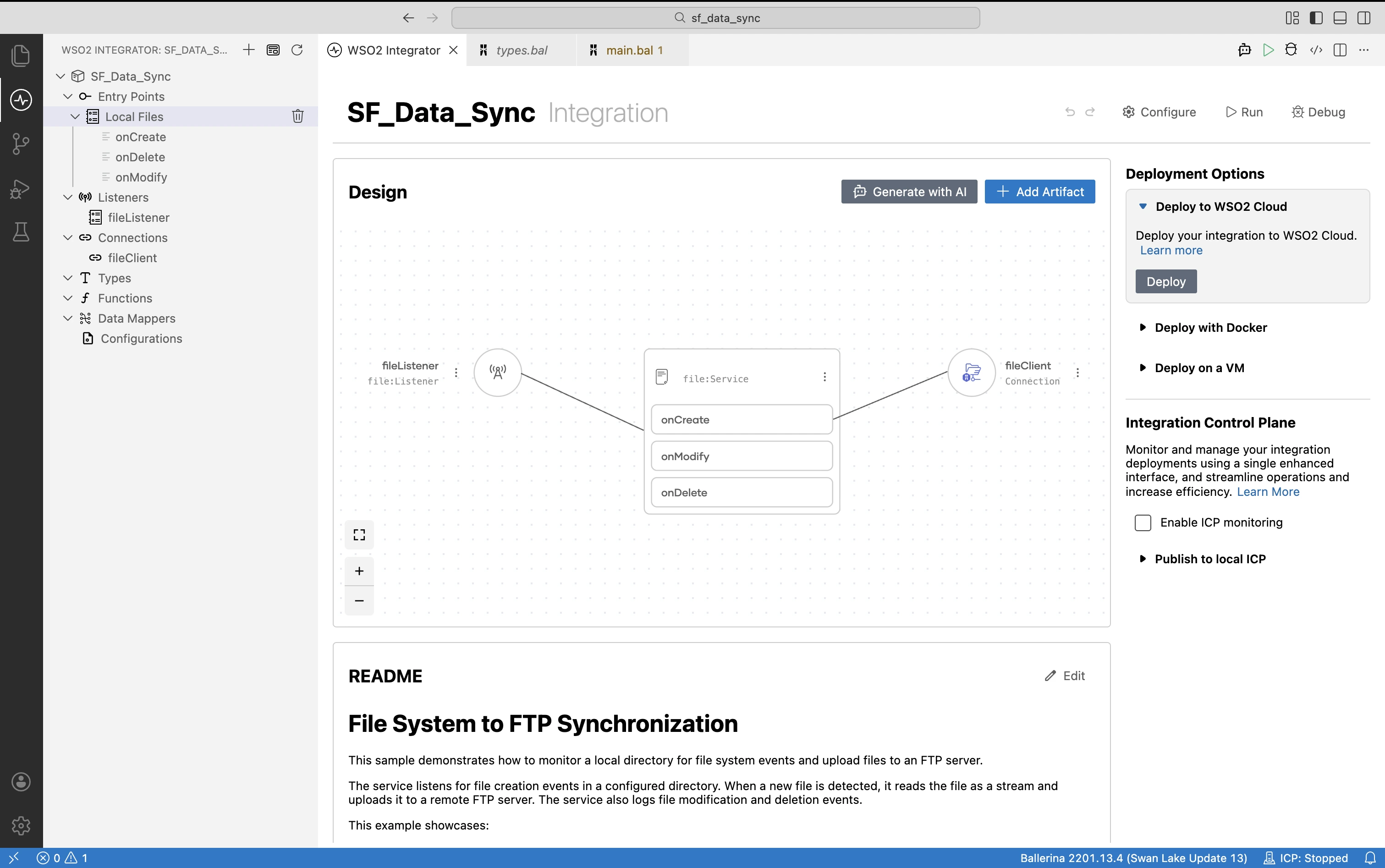 File-driven integration diagram