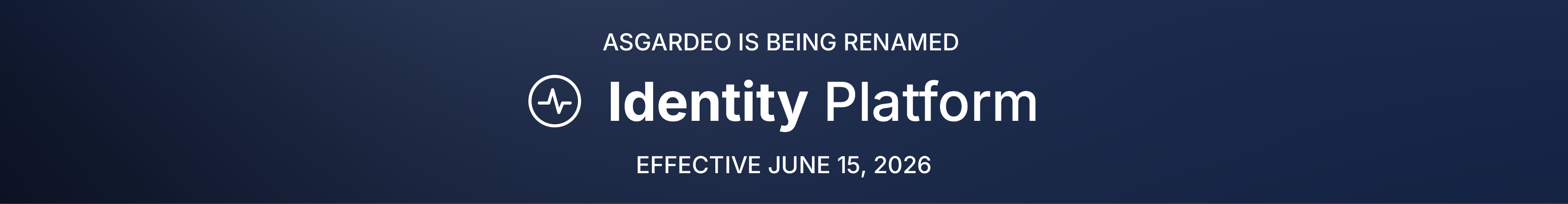 Asgardeo is being renamed to WSO2 Identity Platform Banner