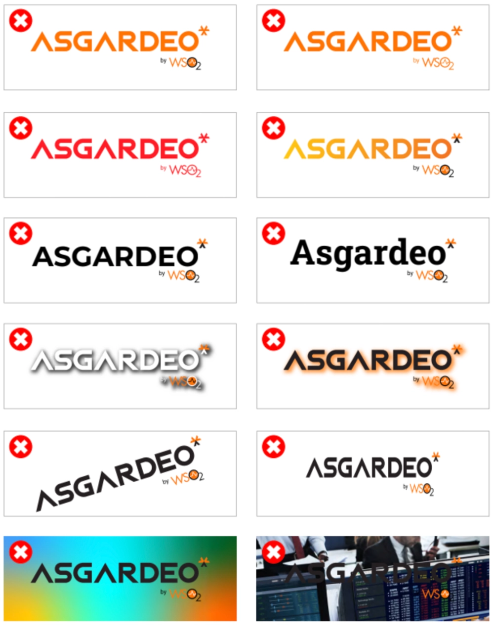 asgardeo by wso2 logo improper usage