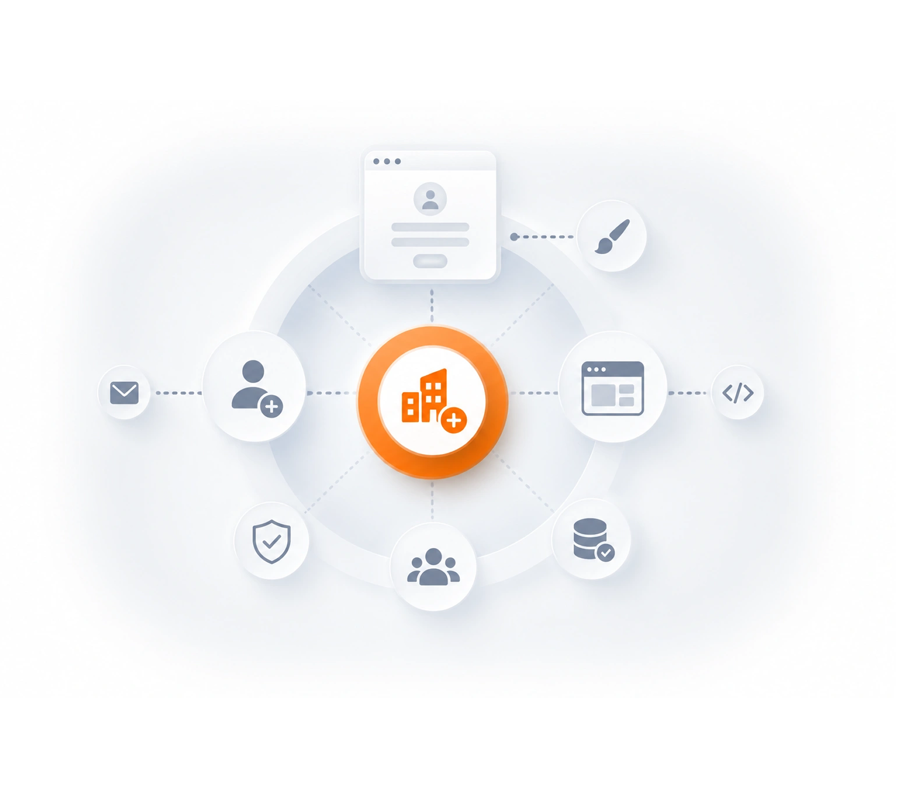 Automated organization onboarding graphic