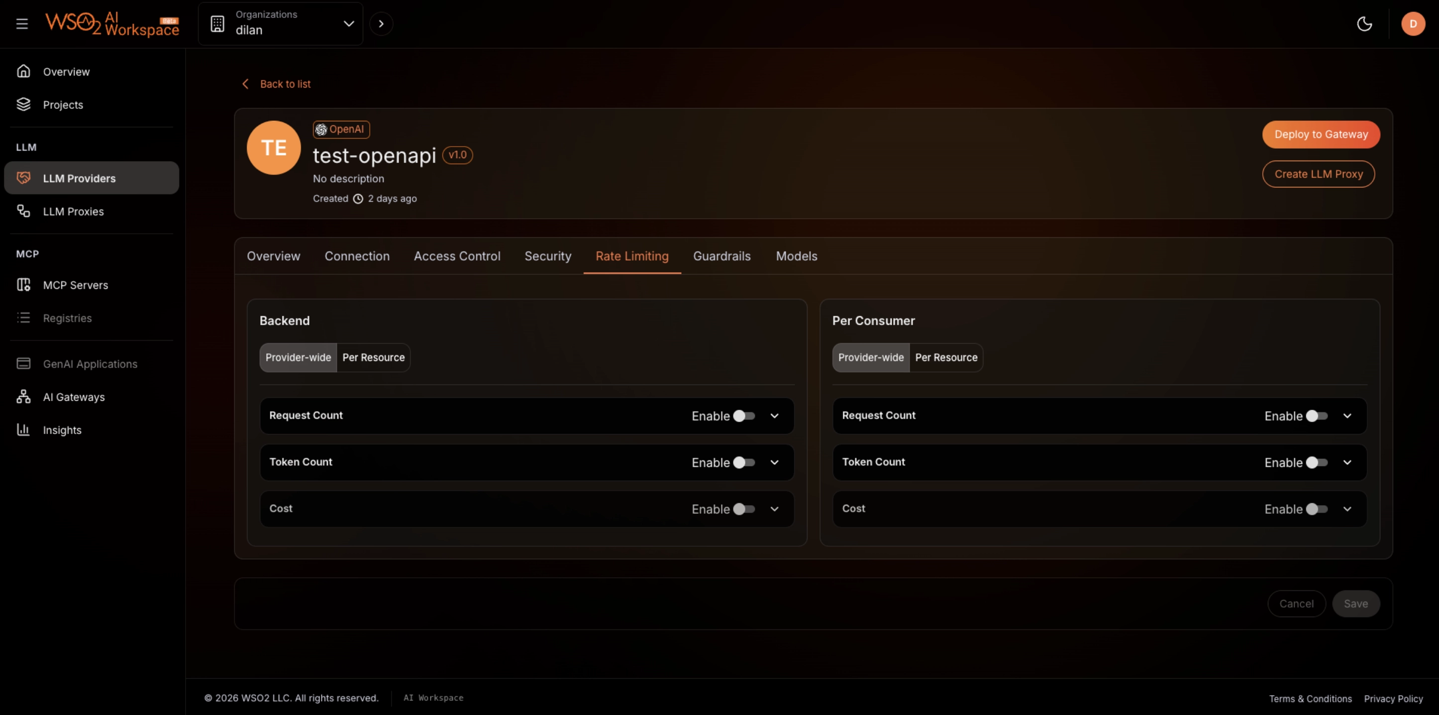 Cap costs and enforce quotas