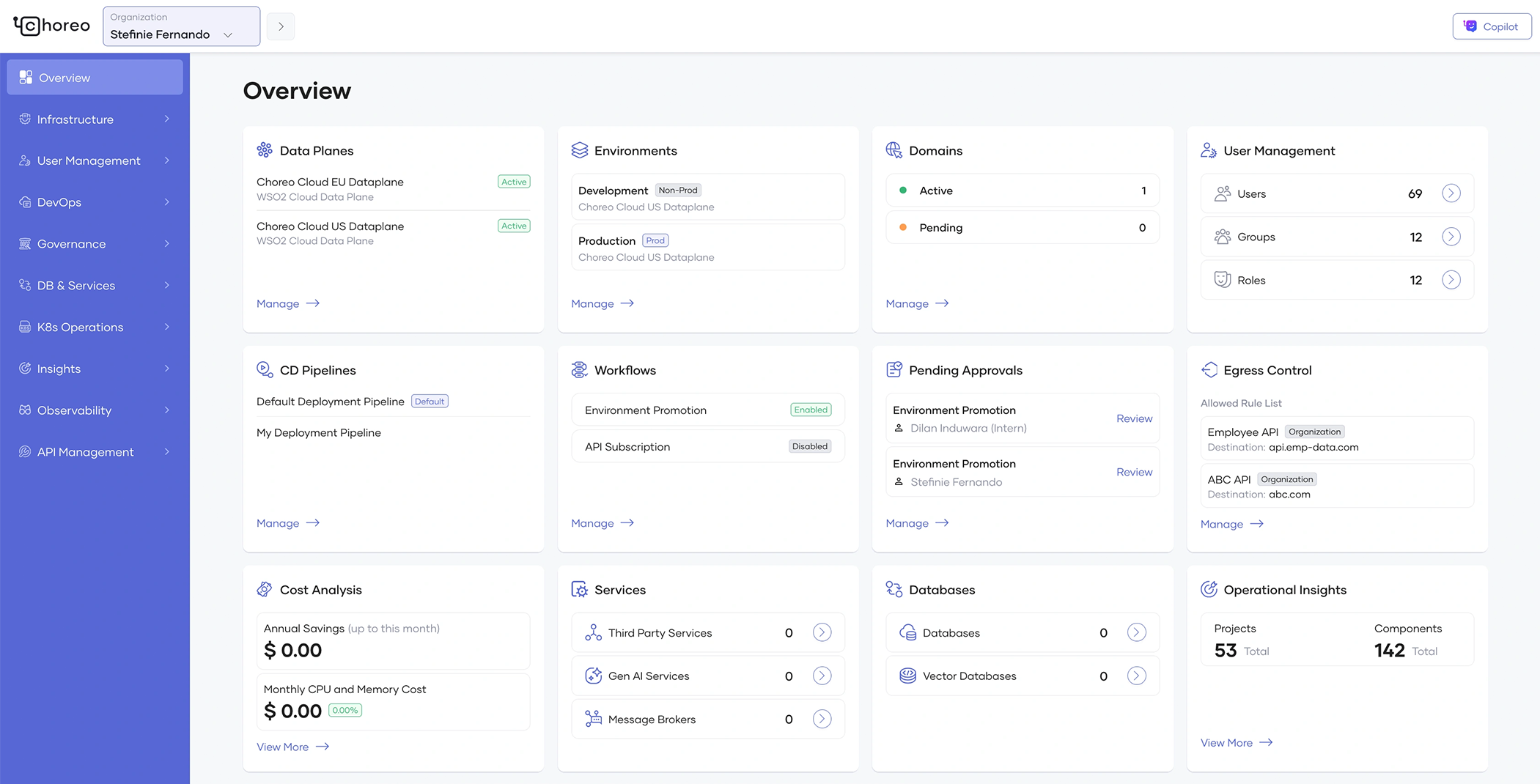 Unified platform screenshot