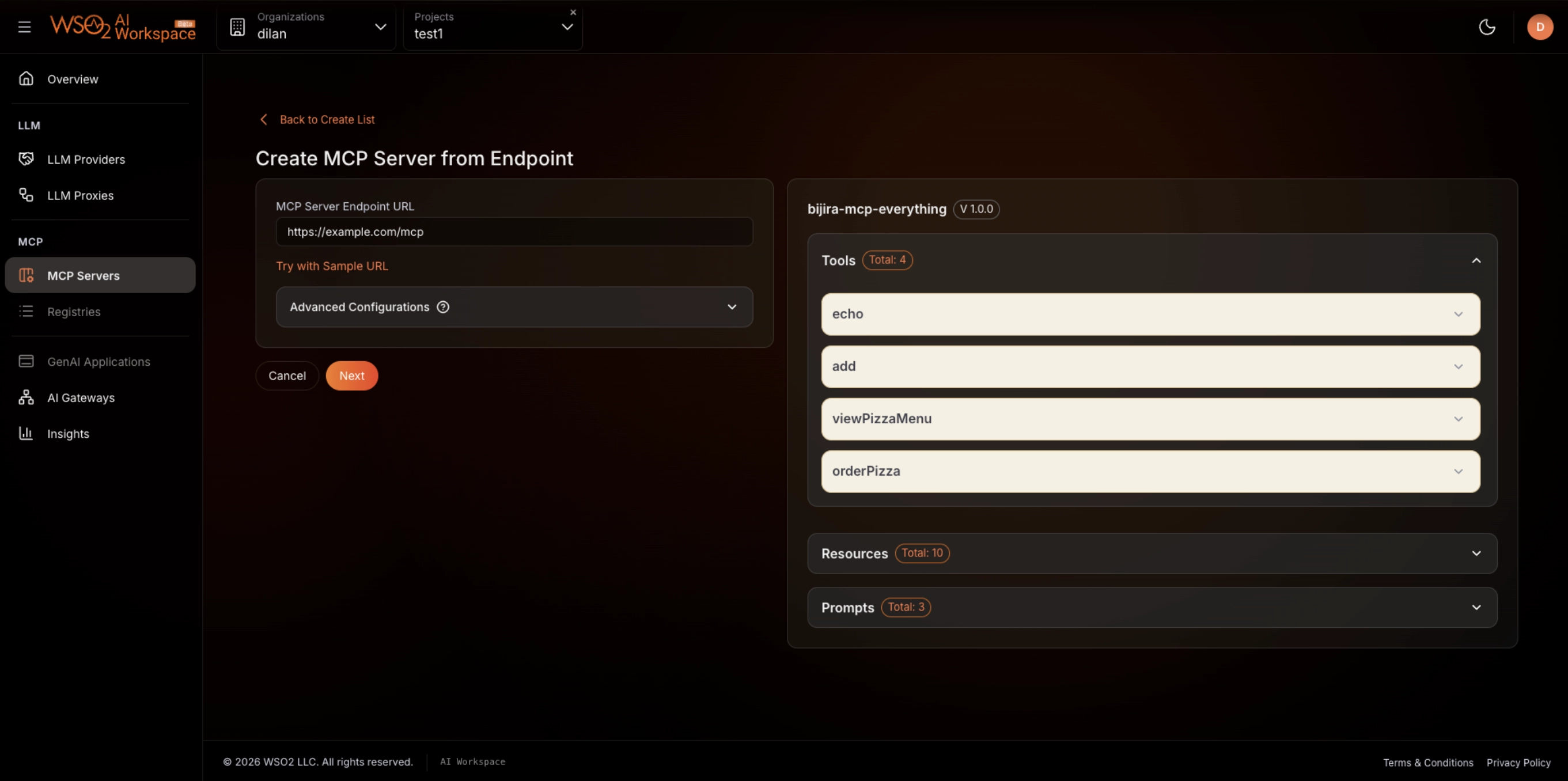 Govern MCP servers and tools