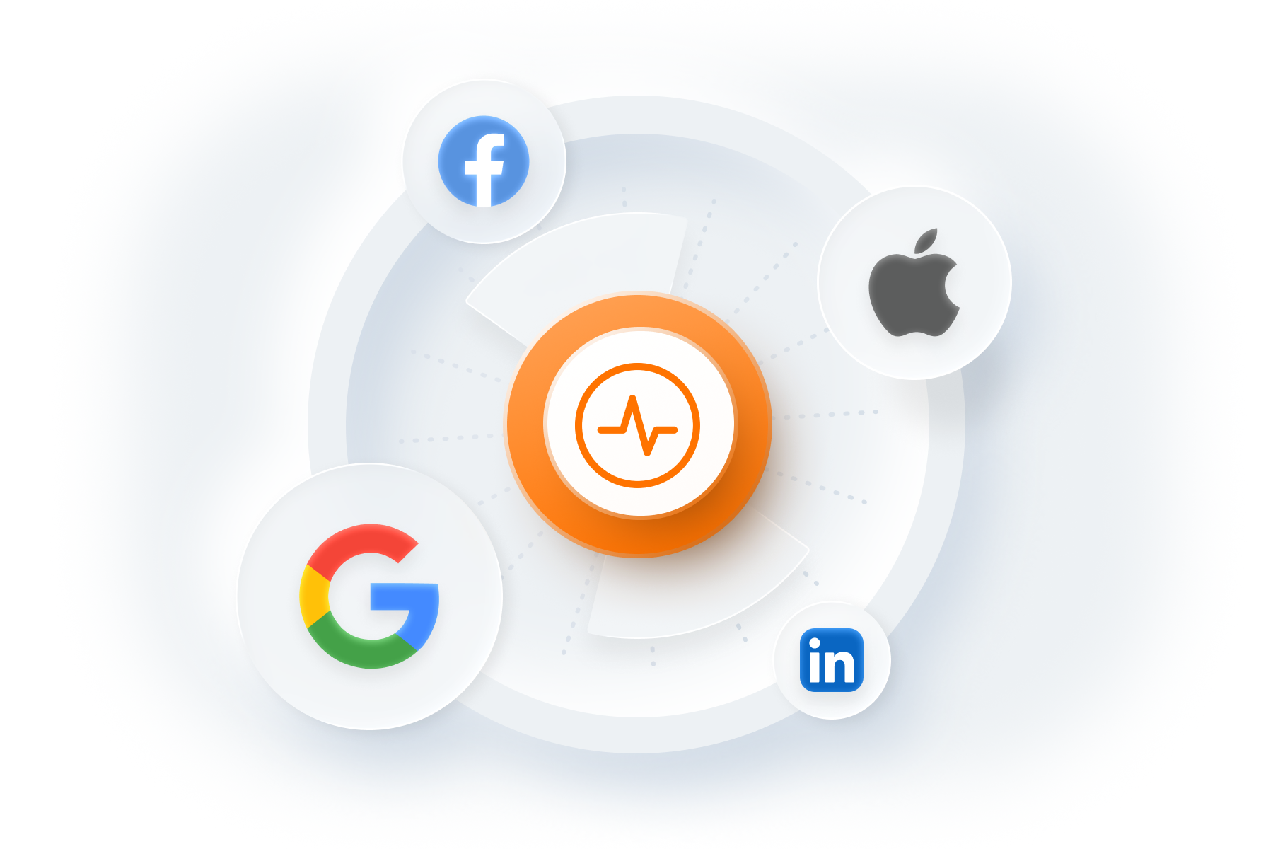 Social onboarding and login graphic