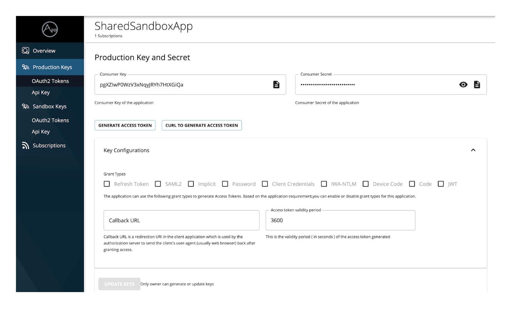 OAuth details
